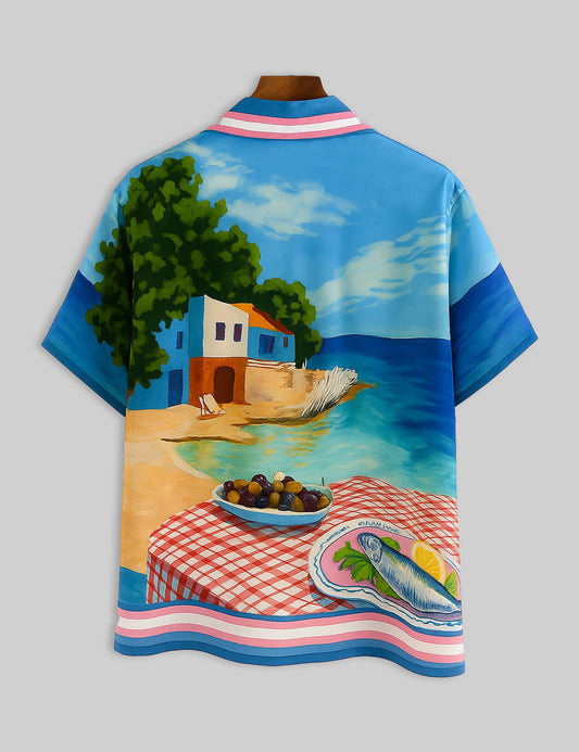 Beach House Design | Men's Half Sleeve Cotton Shirt - Stylish & Comfortable Casual Wear