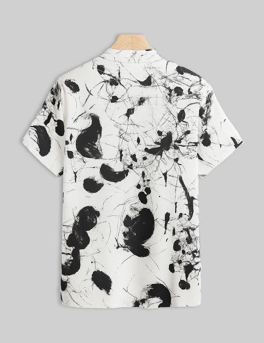 Black Splash Design | Men's Half Sleeve Cotton Shirt - Stylish & Comfortable Casual Wear