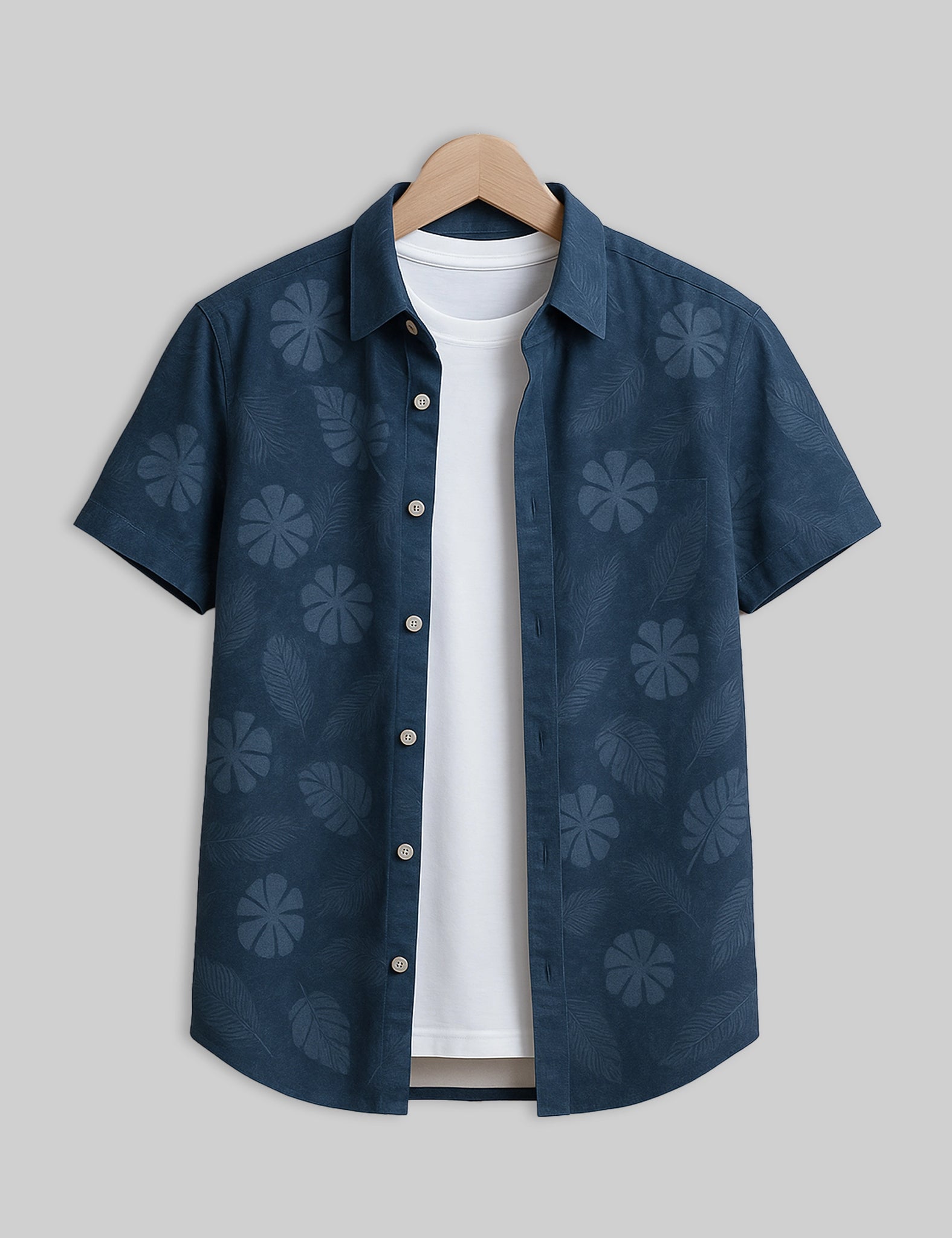 Green Ice Design | Men's Half Sleeve Cotton Shirt - Stylish & Comfortable Casual Wear