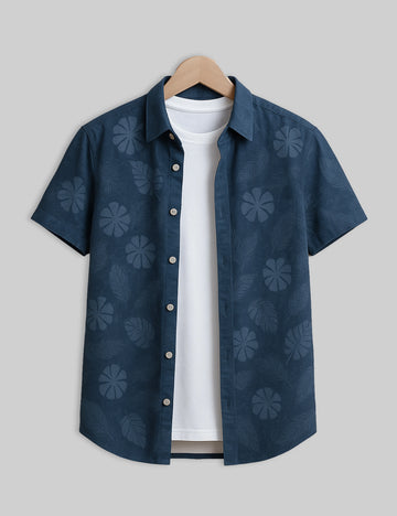 Green Ice Design | Men's Half Sleeve Cotton Shirt - Stylish & Comfortable Casual Wear