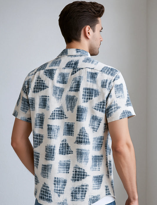 Scratch Design | Men's Half Sleeve Cotton Shirt - Stylish & Comfortable Casual Wear