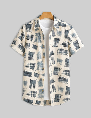 Scratch Design | Men's Half Sleeve Cotton Shirt - Stylish & Comfortable Casual Wear