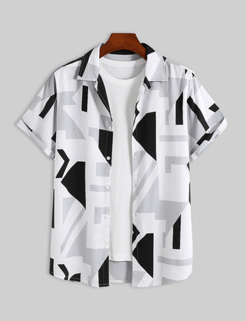 Tiles Design | Men's Half Sleeve Cotton Shirt - Stylish & Comfortable Casual Wear